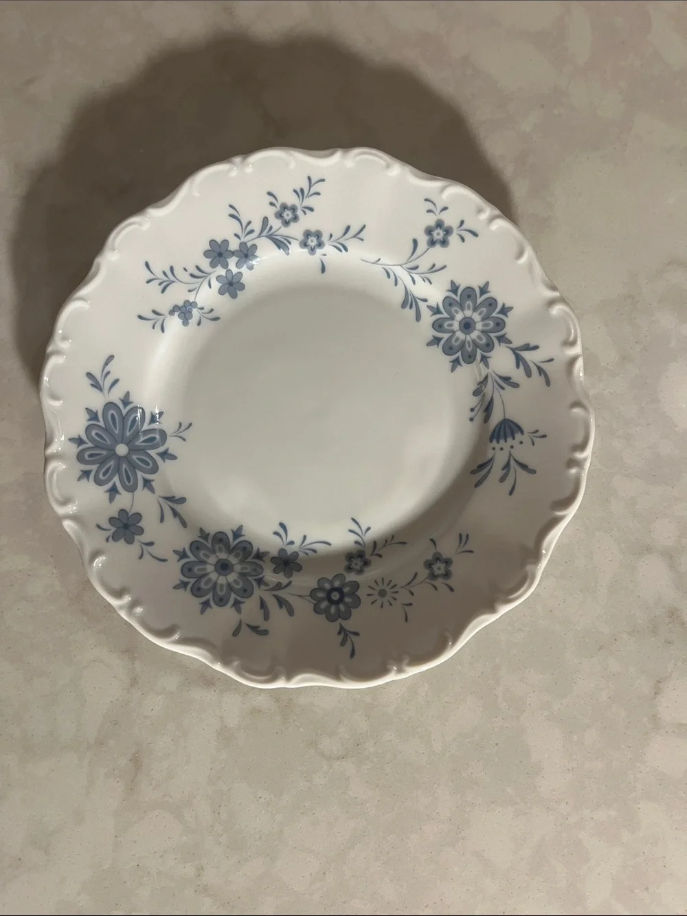 Vintage Bavarian Blue by Christina Porcelain Tea Set Trio West Germany